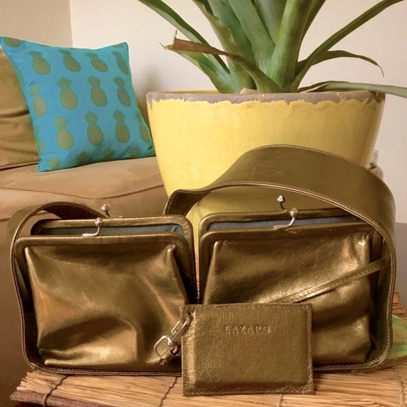 LAZARO, AMAZING GOLD PURSE& MIRROR - Picture 2 of 10